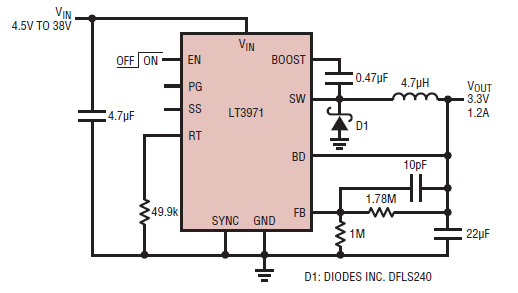Linear Technology LT3971 diagram Linear Technology LT3971 diagram